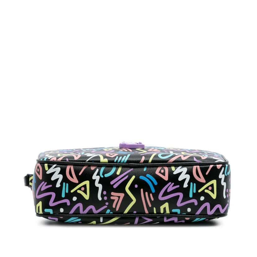 Saint Laurent Medium Grain de Poudre Monogram Graphic Print Lou Camera Bag Black Leather Good condition - Inside View
