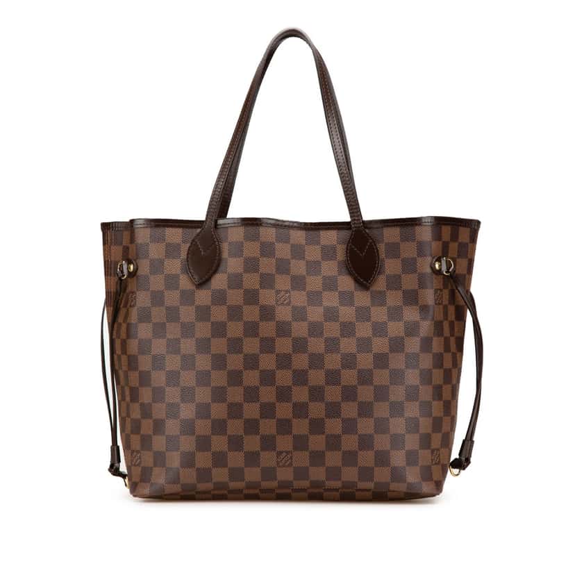 Louis Vuitton Damier Ebene Neverfull MM Brown Canvas Good condition - Front View