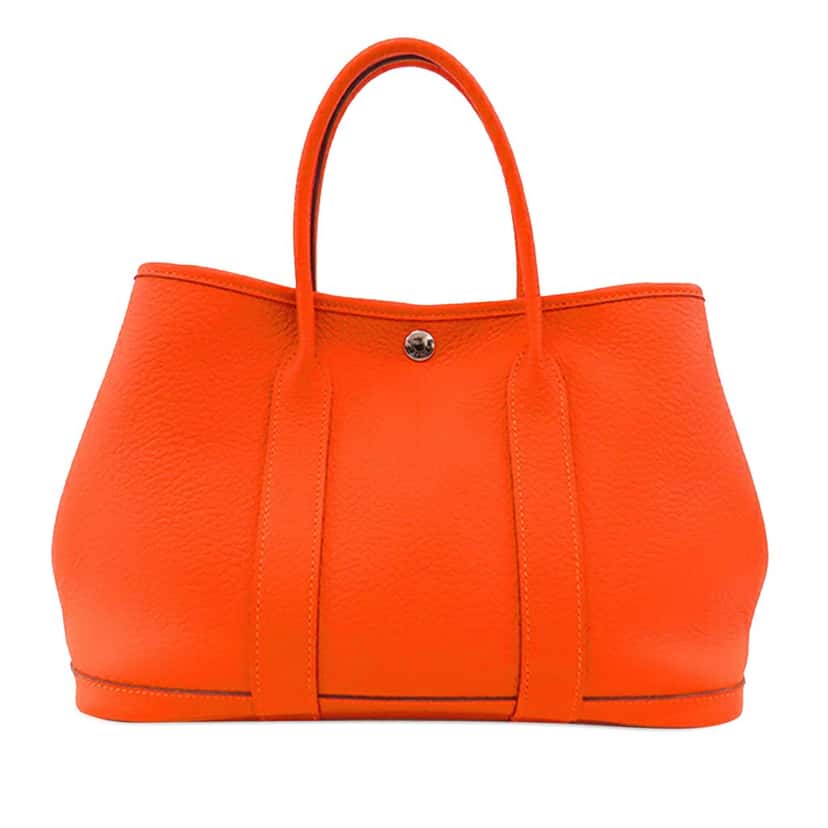Hermès Negonda Garden Party 30 Orange Leather Good condition - Front View