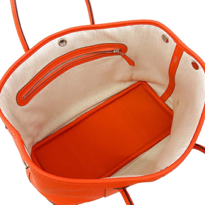 Hermès Negonda Garden Party 30 Orange Leather Good condition - Model View