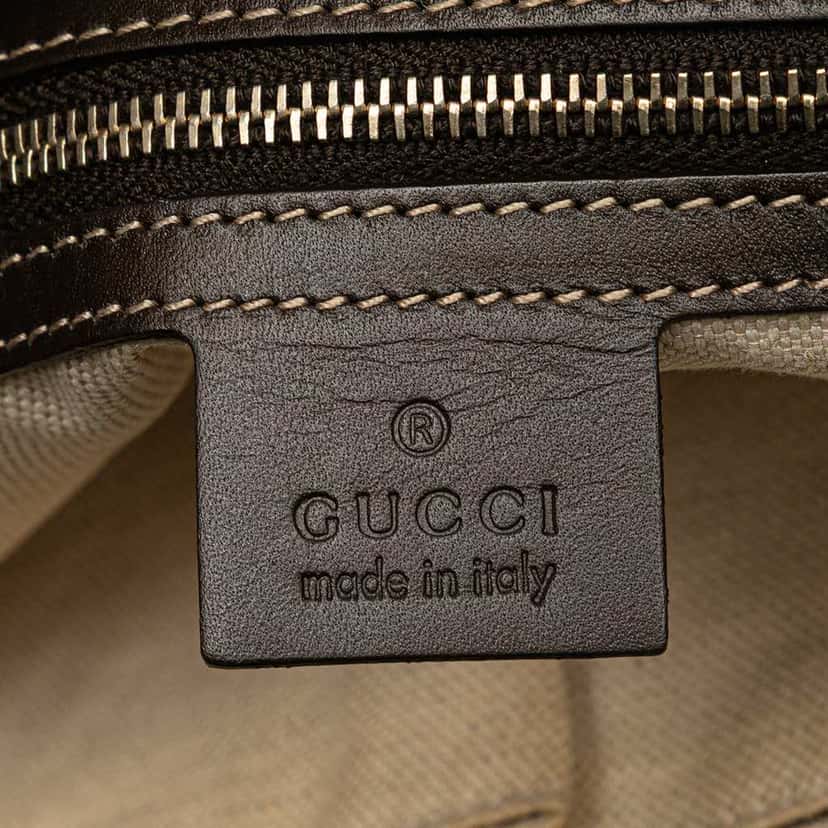 Gucci GG Canvas Web Mayfair Tote Brown Canvas Good condition - Box View