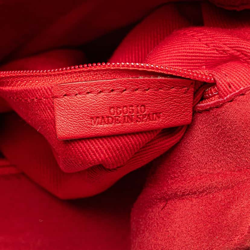 Loewe Mini Anagram Suede Handbag Red Leather Good condition - Box View