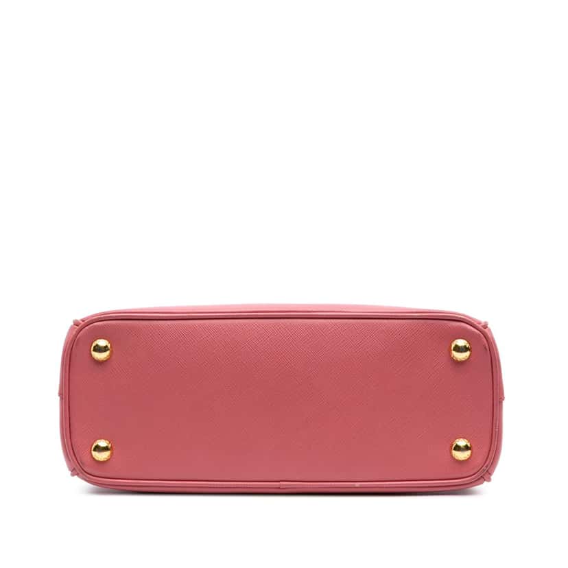 Prada Small Saffiano Lux Galleria Double Zip Satchel Pink Leather Good condition - Inside View