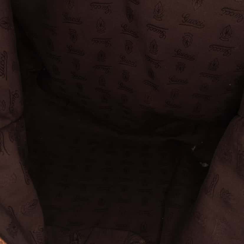 Gucci Large GG Canvas Bamboo Bar Tote Brown Canvas Good condition - Model View