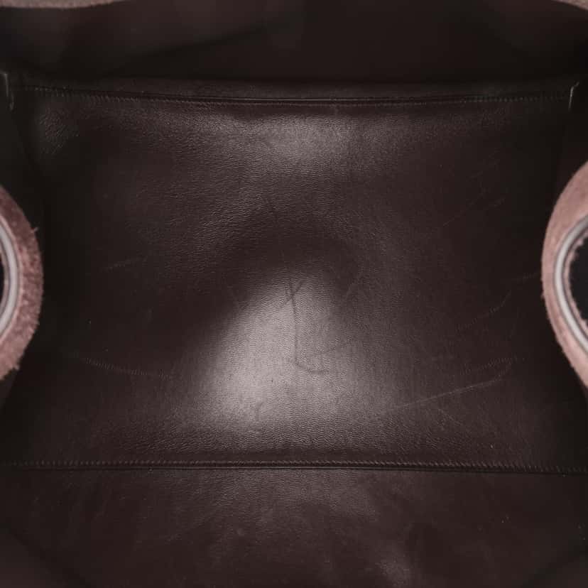Salvatore Ferragamo Large Suede Hug Top Handle Bag Brown Leather Good condition - Model View