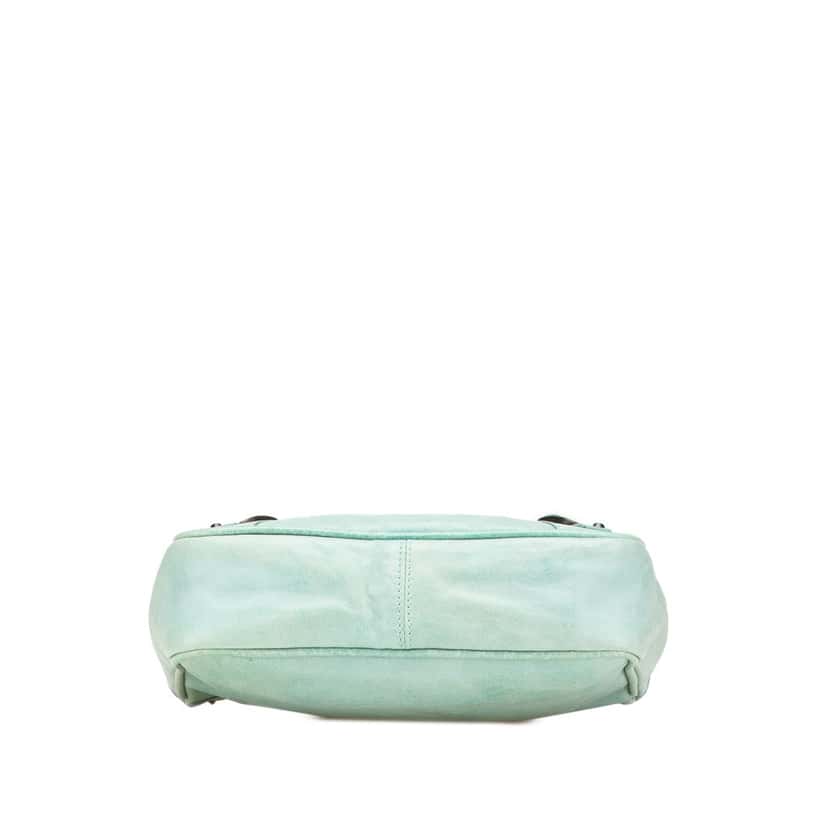 Balenciaga Lambskin Motocross Classic Hip Pochette Blue Leather Good condition - Inside View