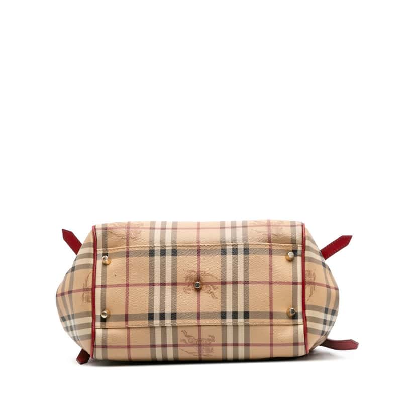 Burberry Small Haymarket Check Coated Canvas Canterbury Tote Brown Canvas Good condition - Inside View