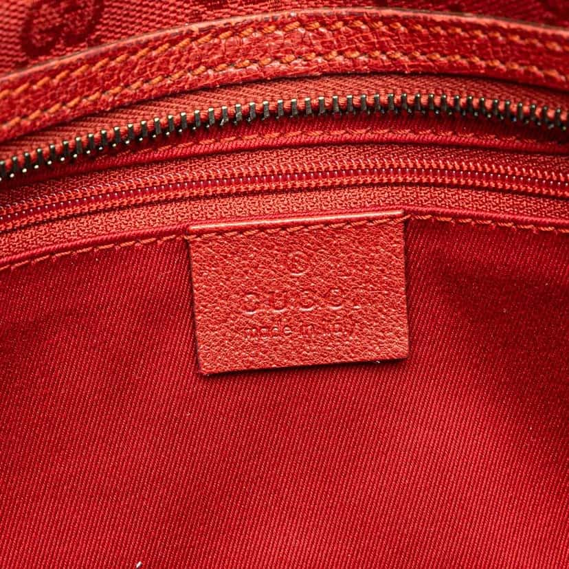 Gucci GG Canvas Boston Bag Red Canvas Good condition - Box View