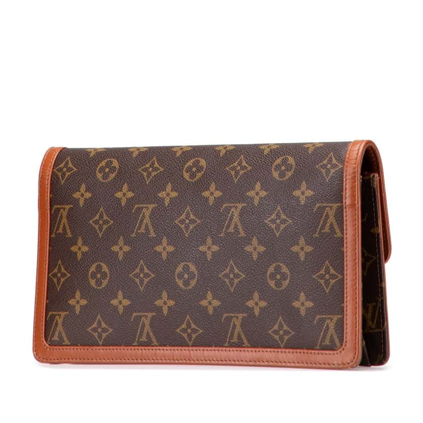 Louis Vuitton Monogram Pochette Dame GM Brown Canvas Good condition - Back View