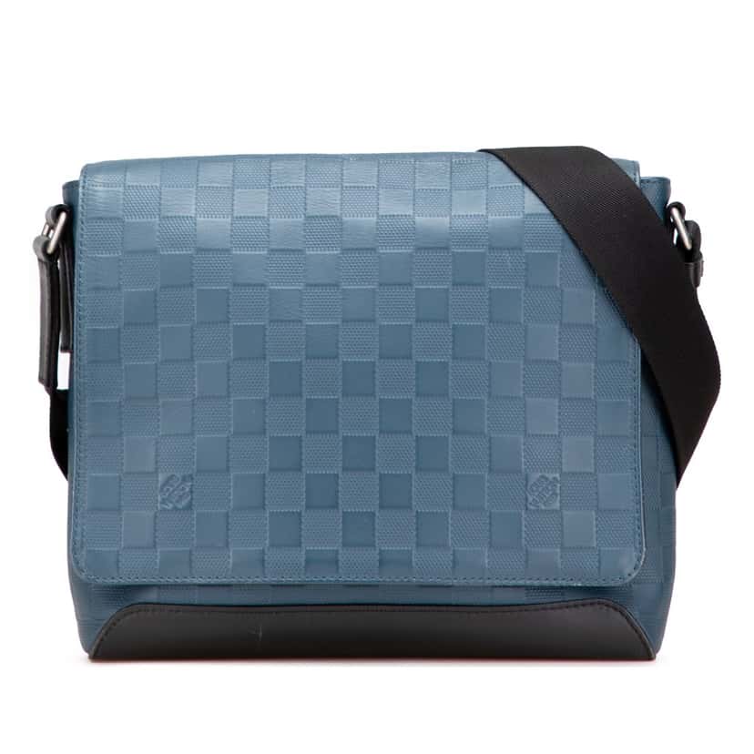 Louis Vuitton Damier Infini District PM Blue Leather Very good condition - Front View