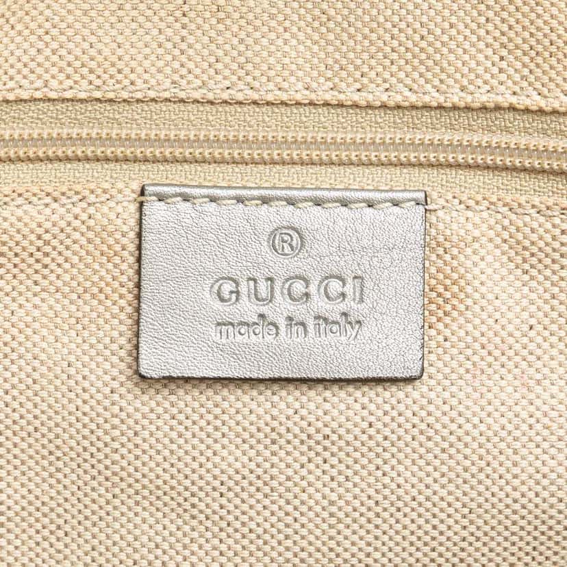 Gucci Medium Guccissima Sukey Tote Silver Leather Good condition - Box View