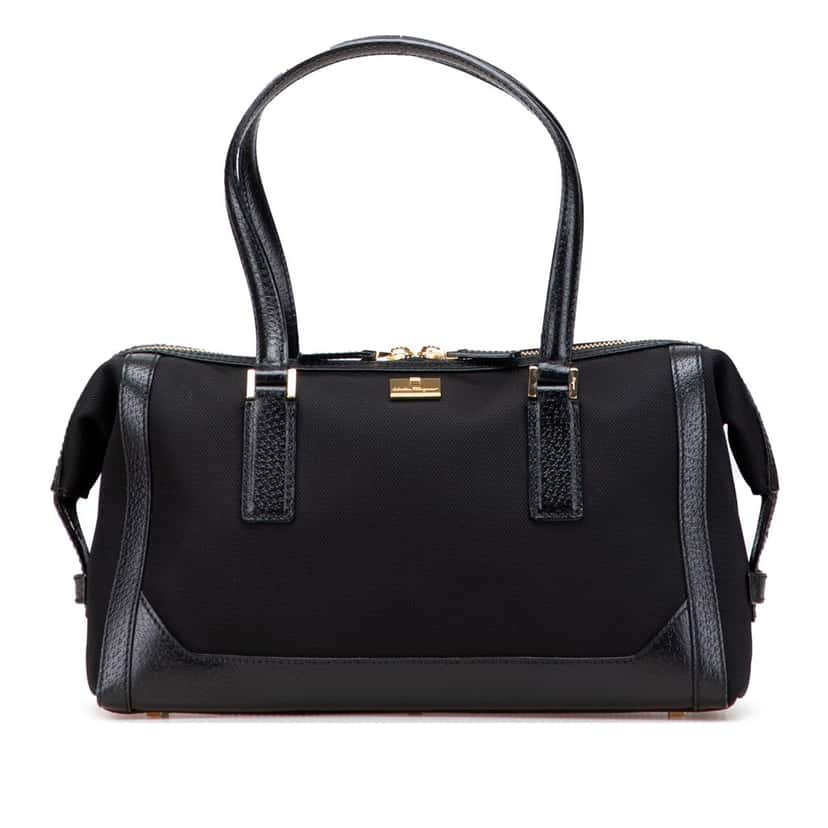 Salvatore Ferragamo Canvas Handbag Black Canvas Good condition - Front View