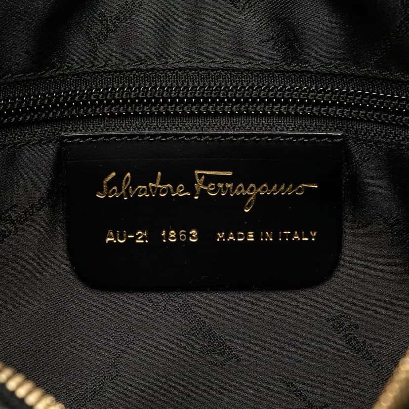 Salvatore Ferragamo Canvas Handbag Black Canvas Good condition - Box View