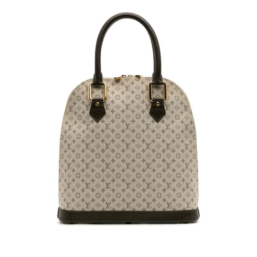 Louis Vuitton Monogram Mini Lin Alma Haut Brown Cotton Good condition - Front View