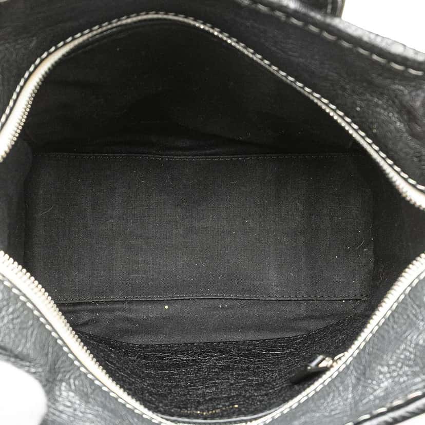 Balenciaga XS Lambskin Bazar Shopper Satchel Black Leather Good condition - Model View