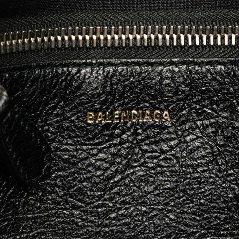 Balenciaga XS Lambskin Bazar Shopper Satchel Black Leather Good condition - Box View