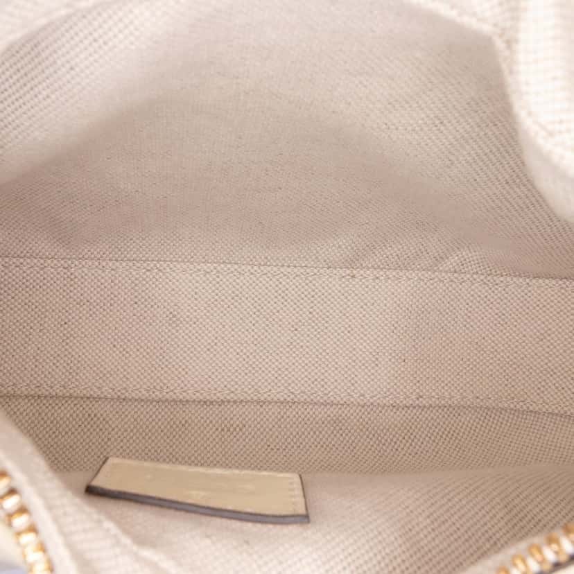 Gucci Small Leather Web Attache Crossbody White Leather Good condition - Model View