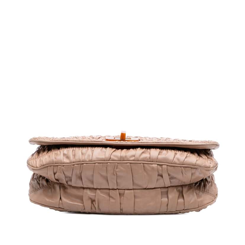 Prada Nappa Gaufre Resin Chain Shoulder Bag Brown Leather Good condition - Inside View