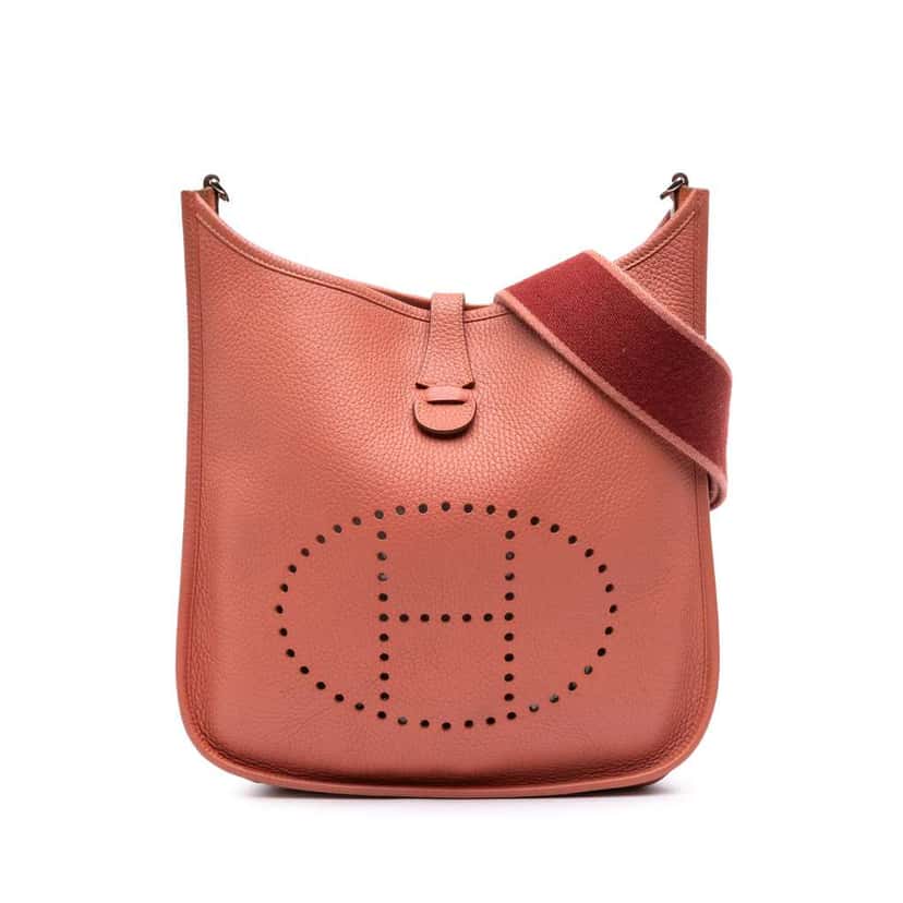 Hermès Clemence Evelyne III 29 Pink Leather Good condition - Front View