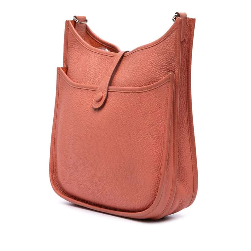 Hermès Clemence Evelyne III 29 Pink Leather Good condition - Back View