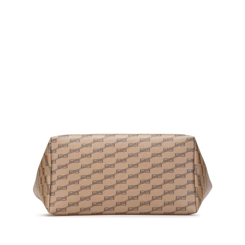 Balenciaga Large BB Monogram Coated Canvas Signature East West Shopper Bag Brown Canvas Good condition - Inside View