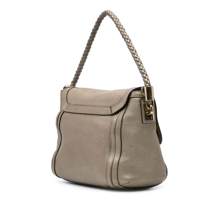 Gucci Leather Bella Satchel Gold Leather Fair condition - Back View
