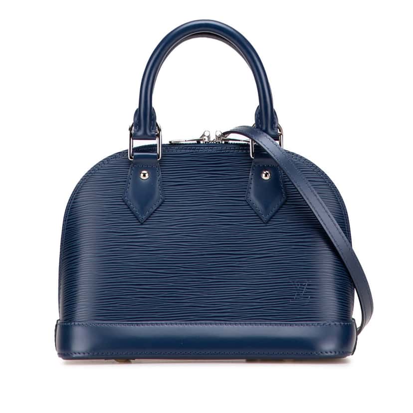 Louis Vuitton Epi Alma BB Blue Leather Good condition - Front View