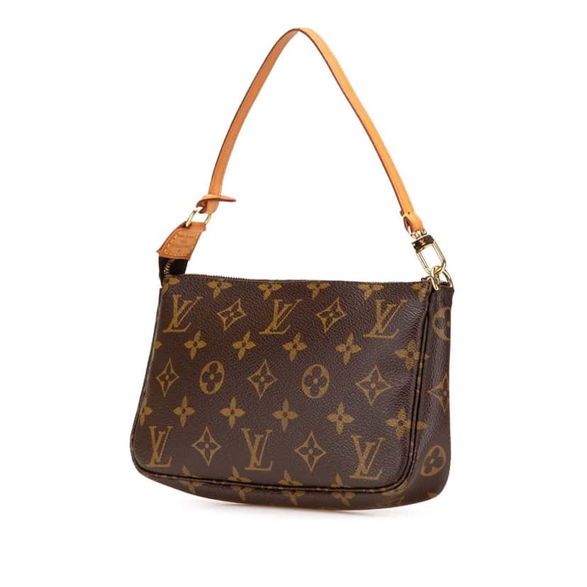 Louis Vuitton Monogram Pochette Accessoires Brown Canvas Good condition - Back View