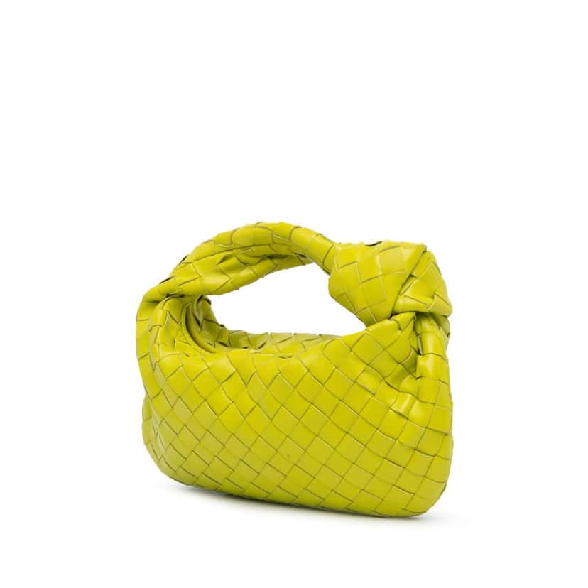 Bottega Veneta Mini Nappa Intrecciato Jodie Yellow Leather Good condition - Back View