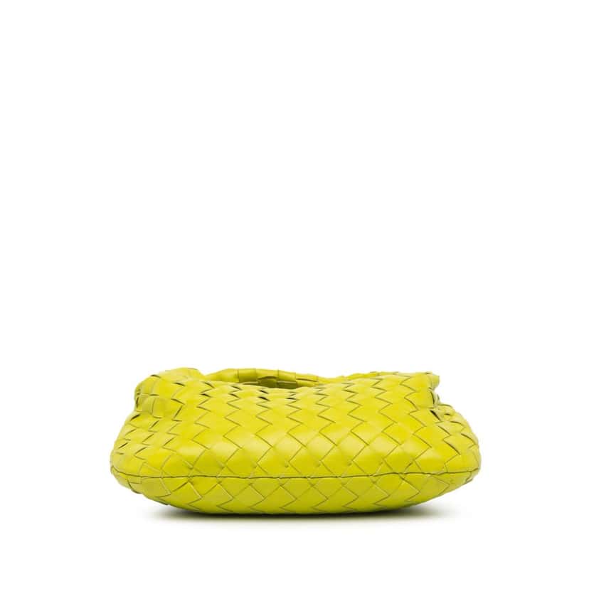 Bottega Veneta Mini Nappa Intrecciato Jodie Yellow Leather Good condition - Inside View