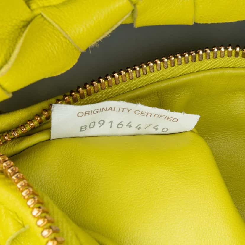 Bottega Veneta Mini Nappa Intrecciato Jodie Yellow Leather Good condition - Box View