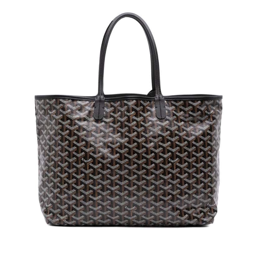 Goyard Goyardine Saint Louis PM Black Canvas Good condition - Front View