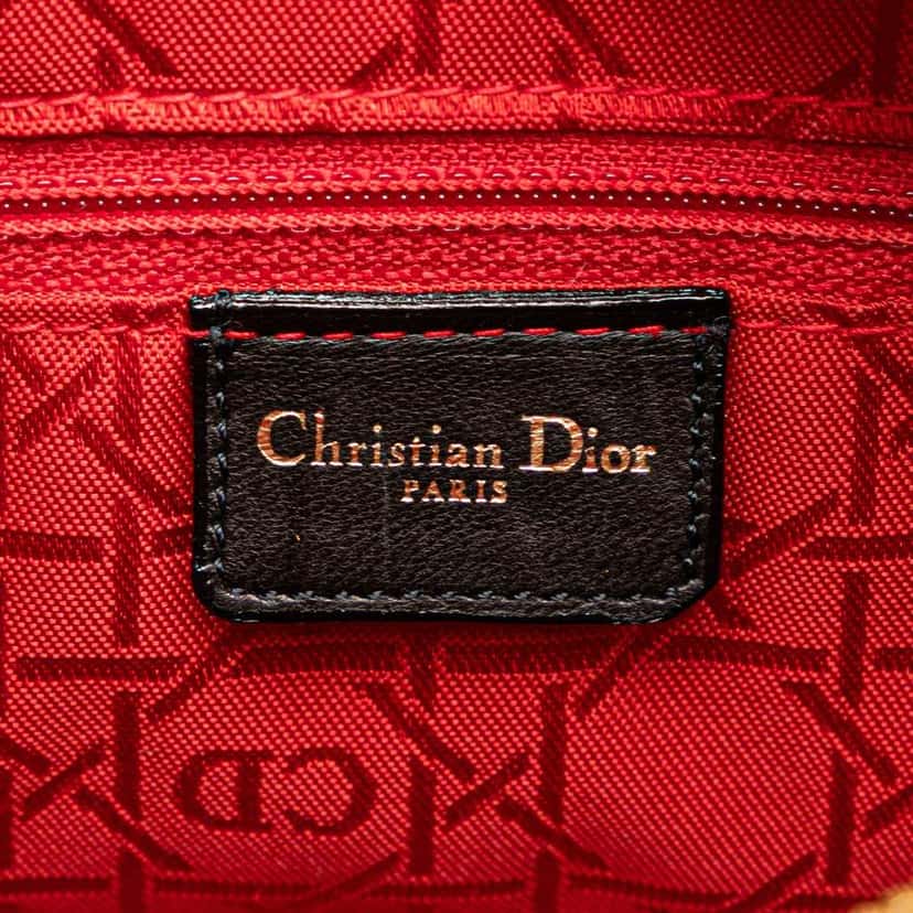 Dior Medium Lambskin Cannage Lady Dior Black Leather Good condition - Box View