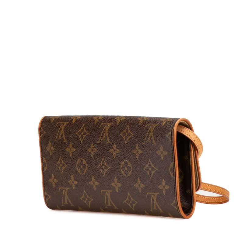 Louis Vuitton Monogram Pochette Twin GM Brown Canvas Good condition - Back View