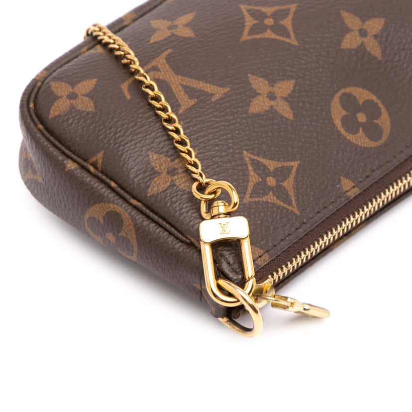 Louis Vuitton Monogram Mini Pochette Accessoires Brown Canvas Good condition - Box View