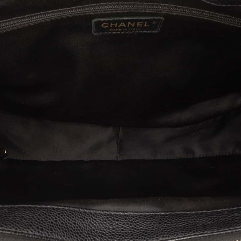 Chanel Caviar Grand Shopping Tote XL Black Leather Good condition - Box View
