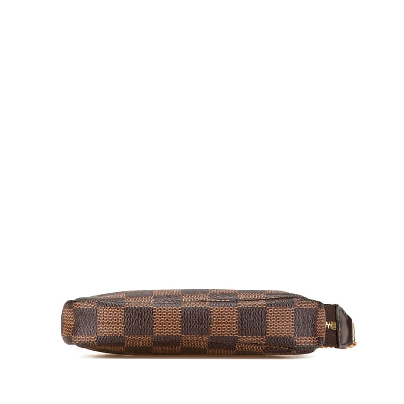 Louis Vuitton Damier Ebene Mini Pochette Accessoires Brown Canvas Good condition - Inside View
