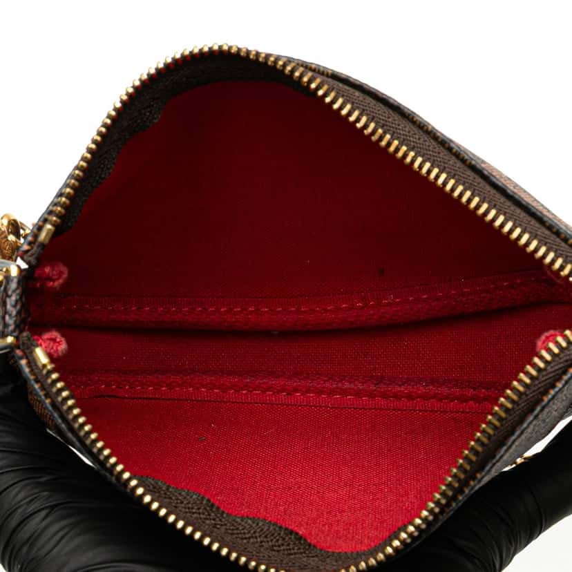 Louis Vuitton Damier Ebene Mini Pochette Accessoires Brown Canvas Good condition - Model View