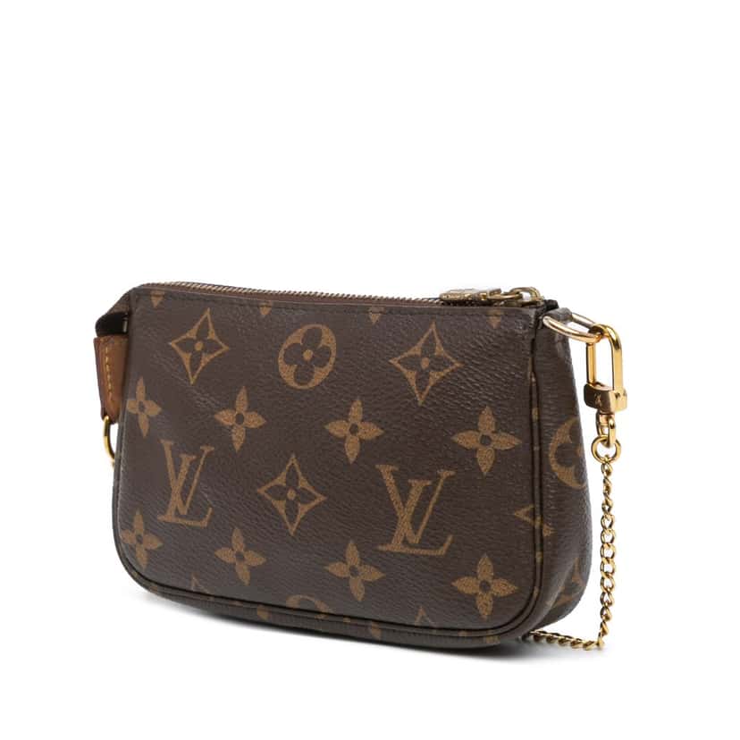 Louis Vuitton Monogram Mini Pochette Accessoires Brown Canvas Good condition - Back View