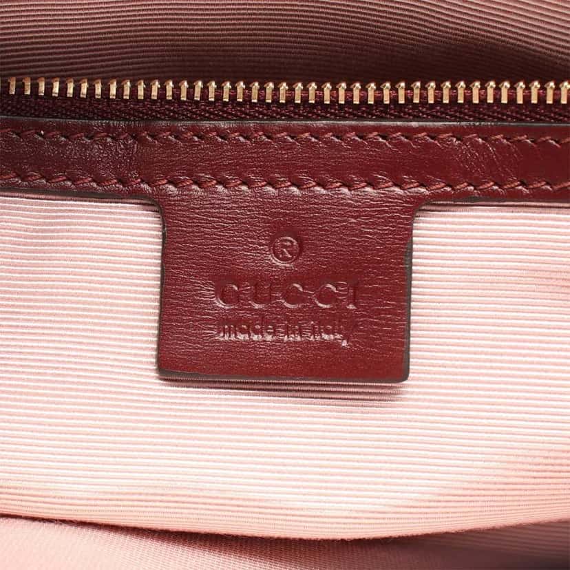 Gucci Large Leather Arli Shoulder Bag Red Leather Good condition - Box View