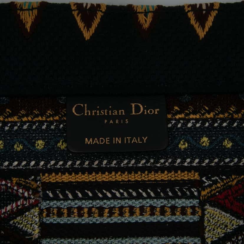 Dior Large Embroidered Canvas Book Tote Blue Canvas Good condition - Box View