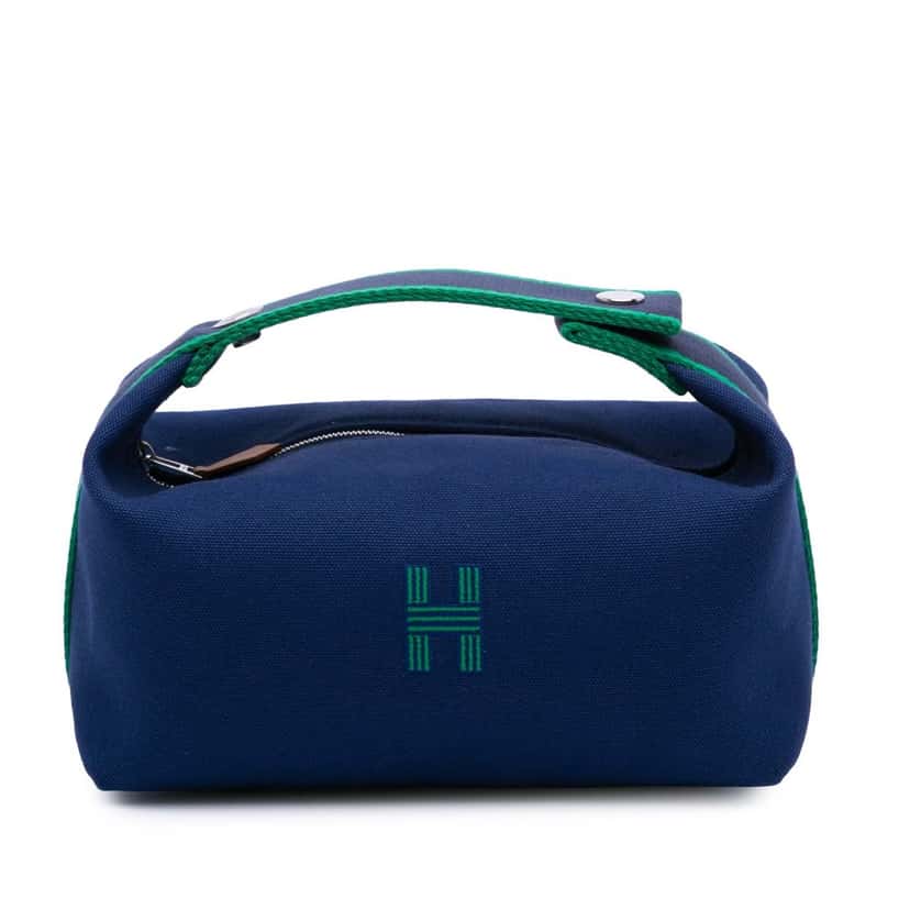 Hermès Small Canvas Bride A Brac Blue Canvas Good condition - Front View