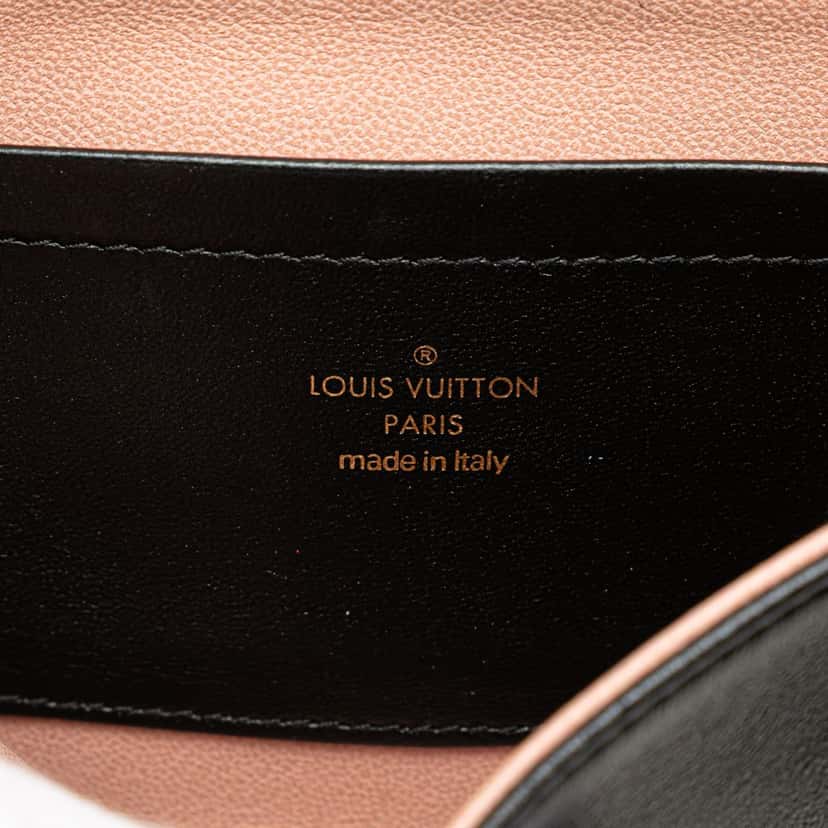 Louis Vuitton Monogram Embossed Pochette Coussin Black Leather Very good condition - Box View