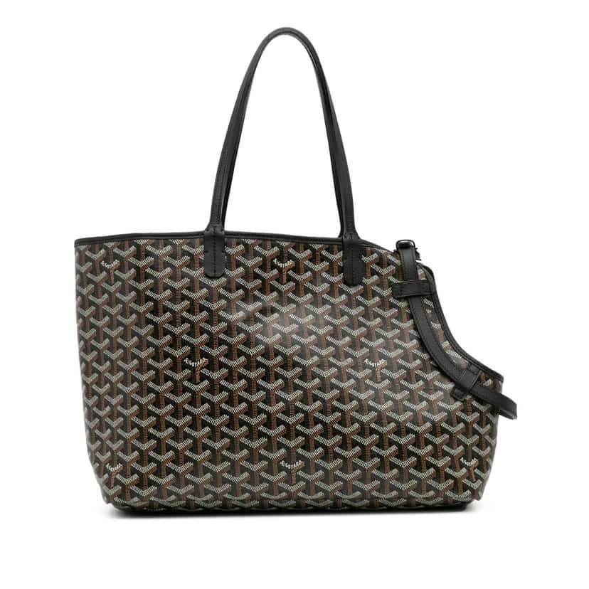 Goyard Goyardine Chien-Gris Pet Carrier Black Canvas Good condition - Front View