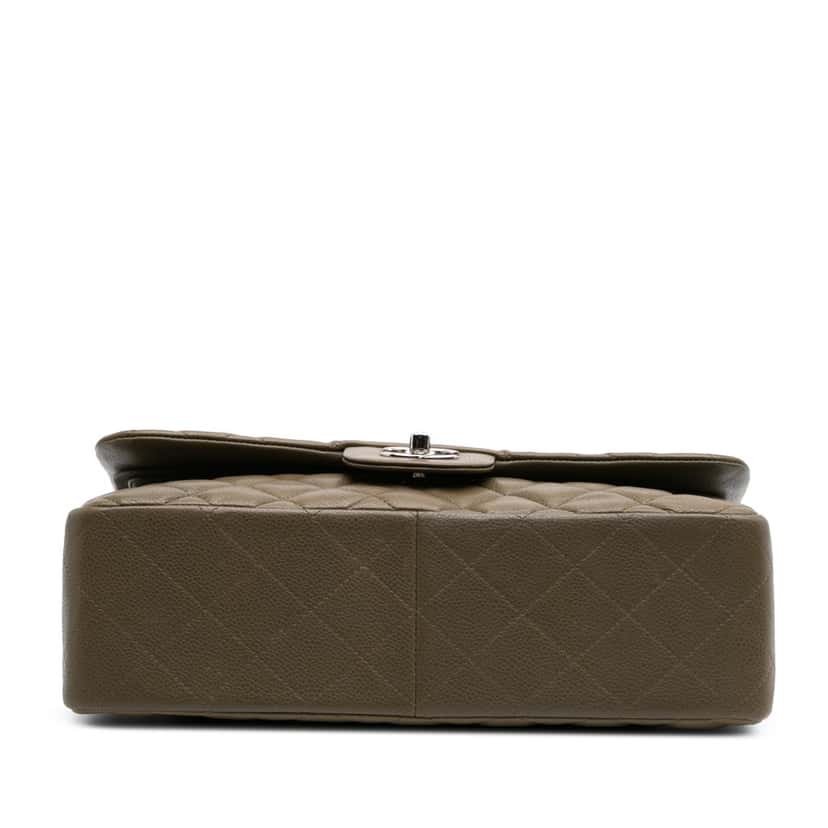 Chanel Jumbo Classic Caviar Double Flap Brown Leather Good condition - Inside View
