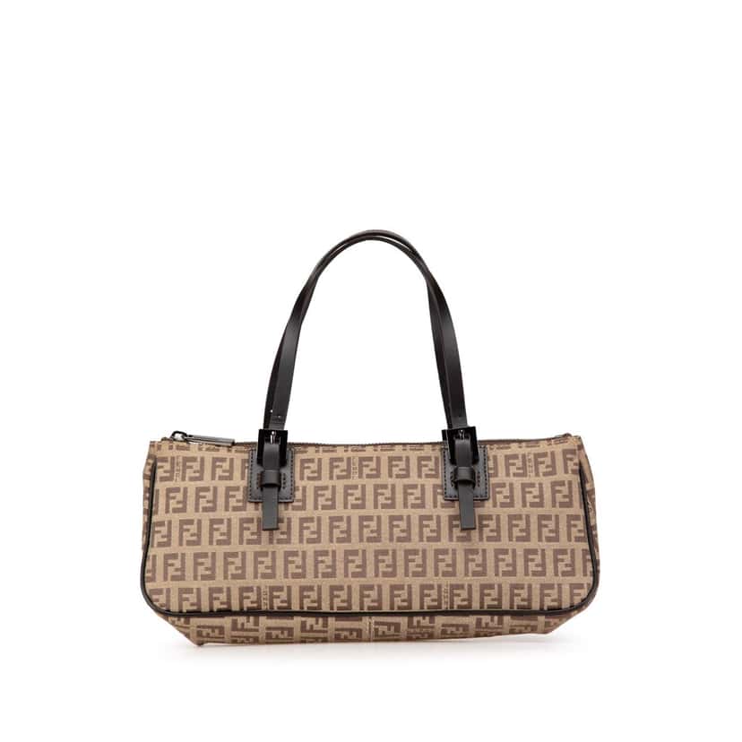 Fendi Zucchino Canvas Handbag Brown Canvas Good condition - Front View