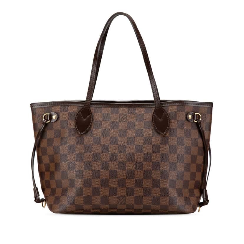 Louis Vuitton Damier Ebene Neverfull PM Brown Canvas Good condition - Front View