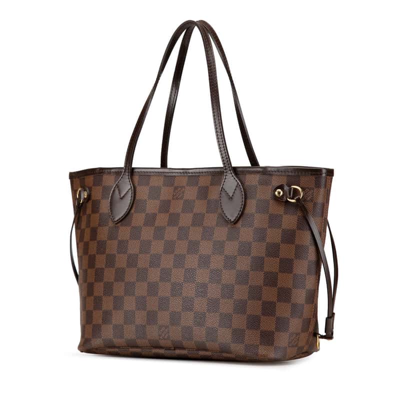 Louis Vuitton Damier Ebene Neverfull PM Brown Canvas Good condition - Back View