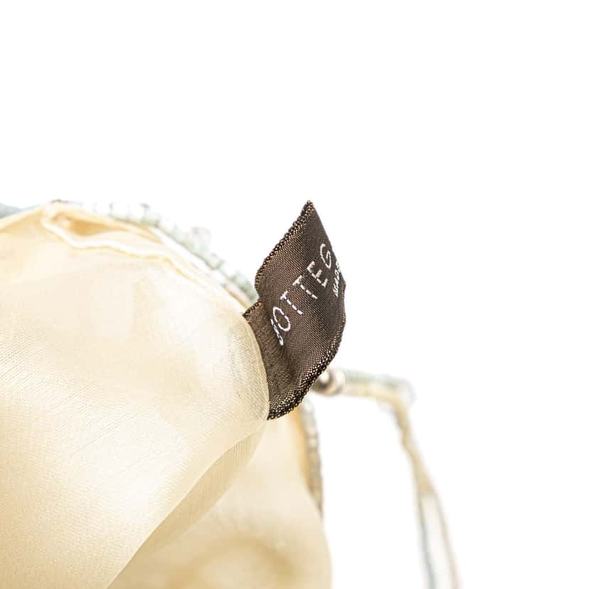 Bottega Veneta Beaded Silk Butterfly Evening Bag Brown Silk Good condition - Box View