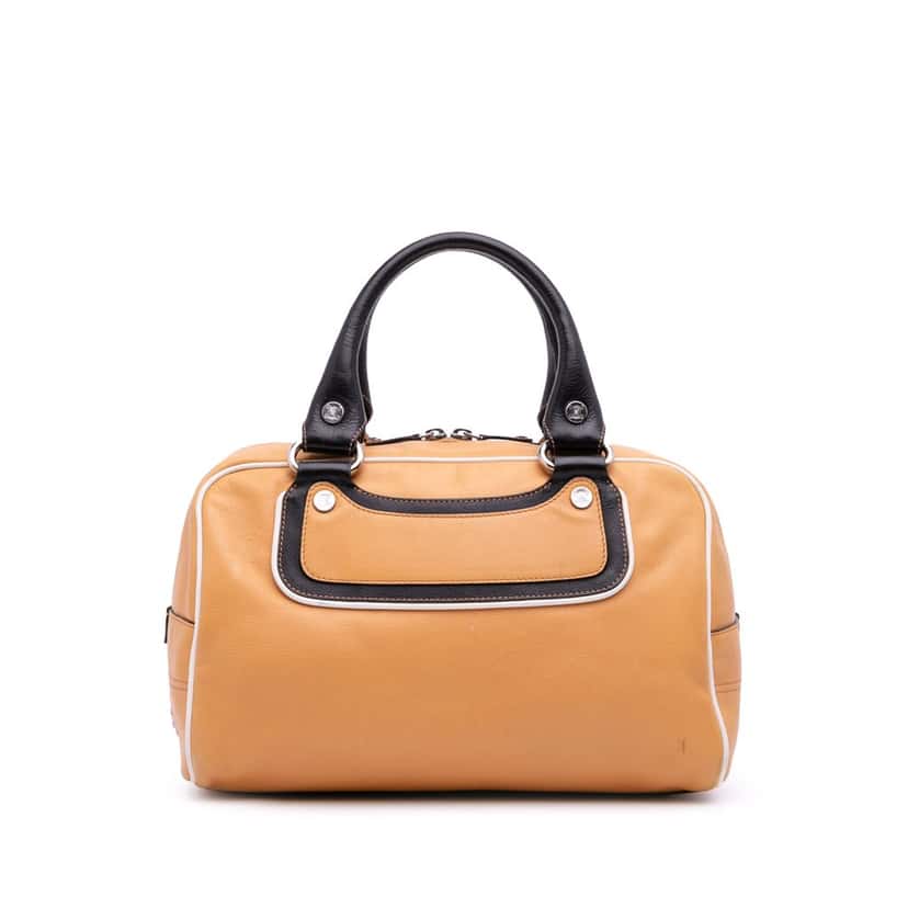 Celine Leather Boogie Handbag Brown Leather Good condition - Front View